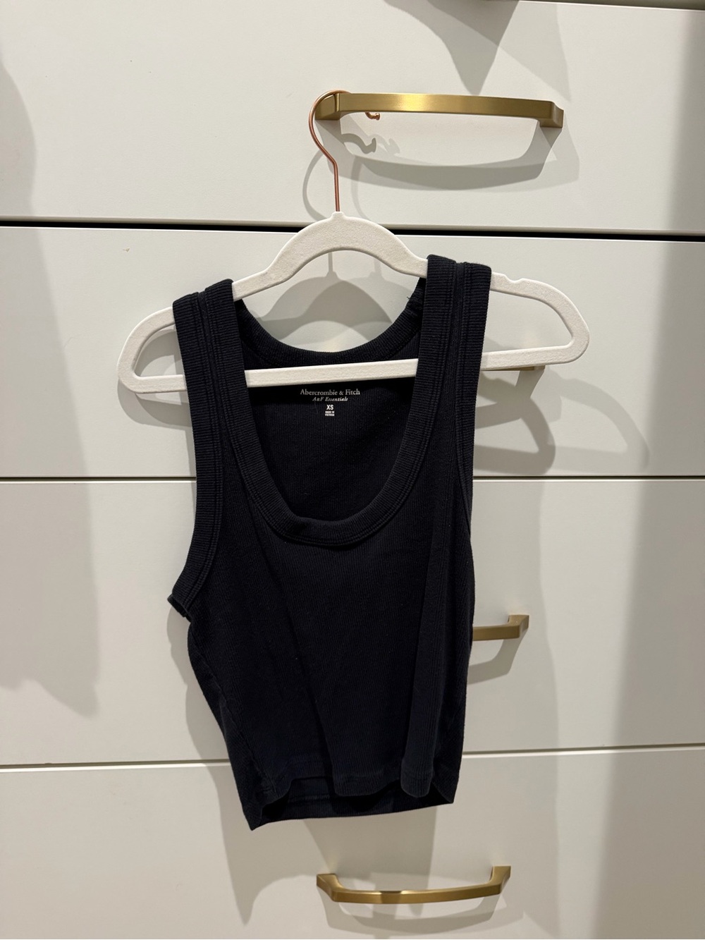 Abercrombie & Fitch Black Ribbed Cropped Tank